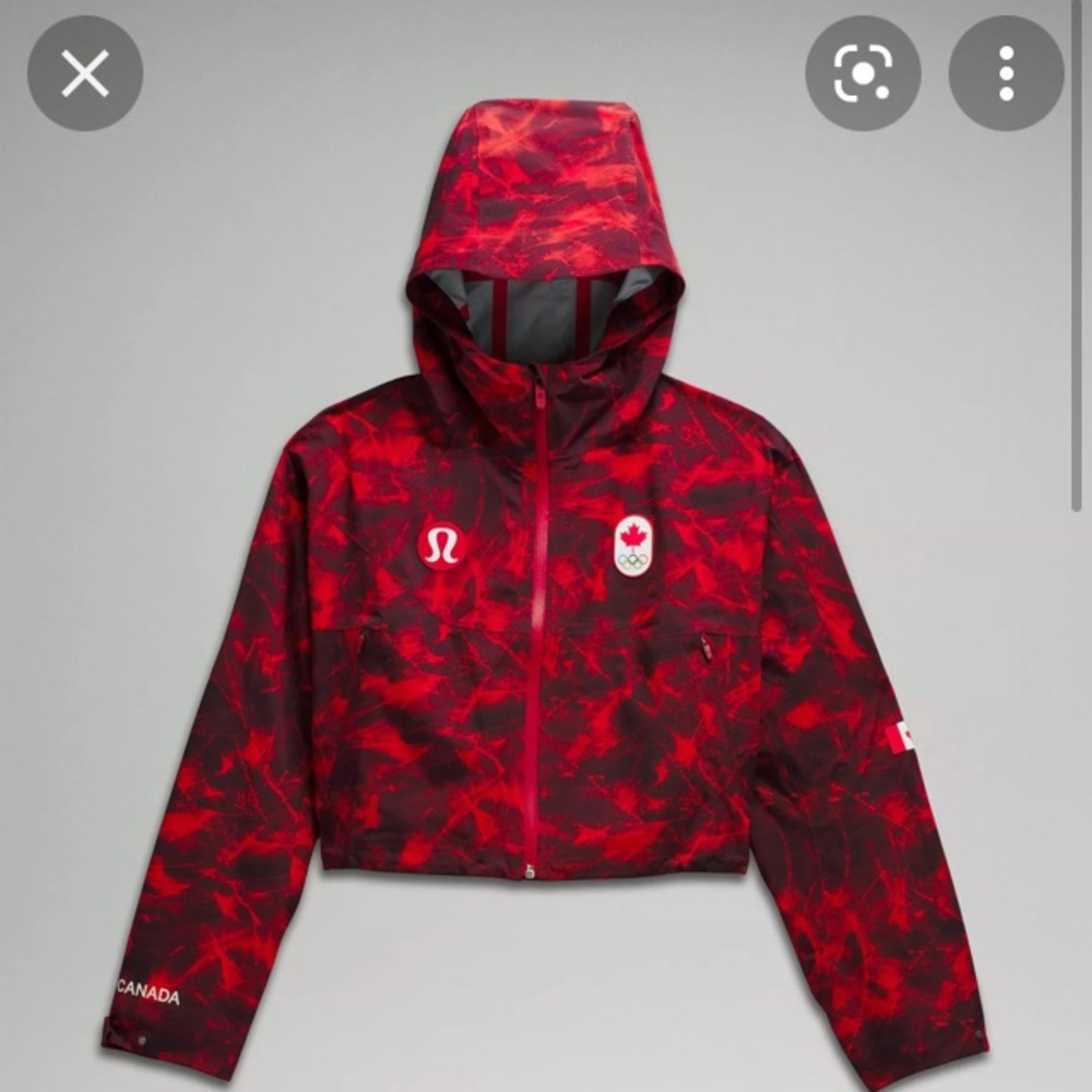Lulu lemon team canada cropped rain jacket